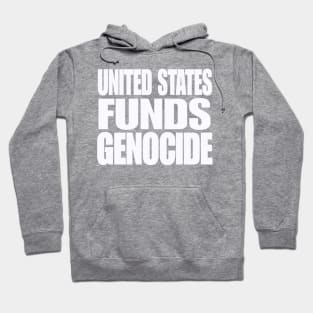 United States IS Funding Genocide - White - Back Hoodie